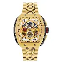 Giorgio Milano Men IP Gold and Black Stainless Steel Watch Chrono with date, Silver Dial, IP Gold Metal Bracelet 233SGBK02M MAESTRO METAL