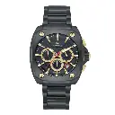 Giorgio Milano Square Chronograph date, IP stainless steel Black with black dial TRENTO 235SBK03  