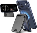Giorgio Milano Mag-Safe Magnetic Wallet for Phone Pouch Stand Adjustable Leather Card Holder & Kickstand 