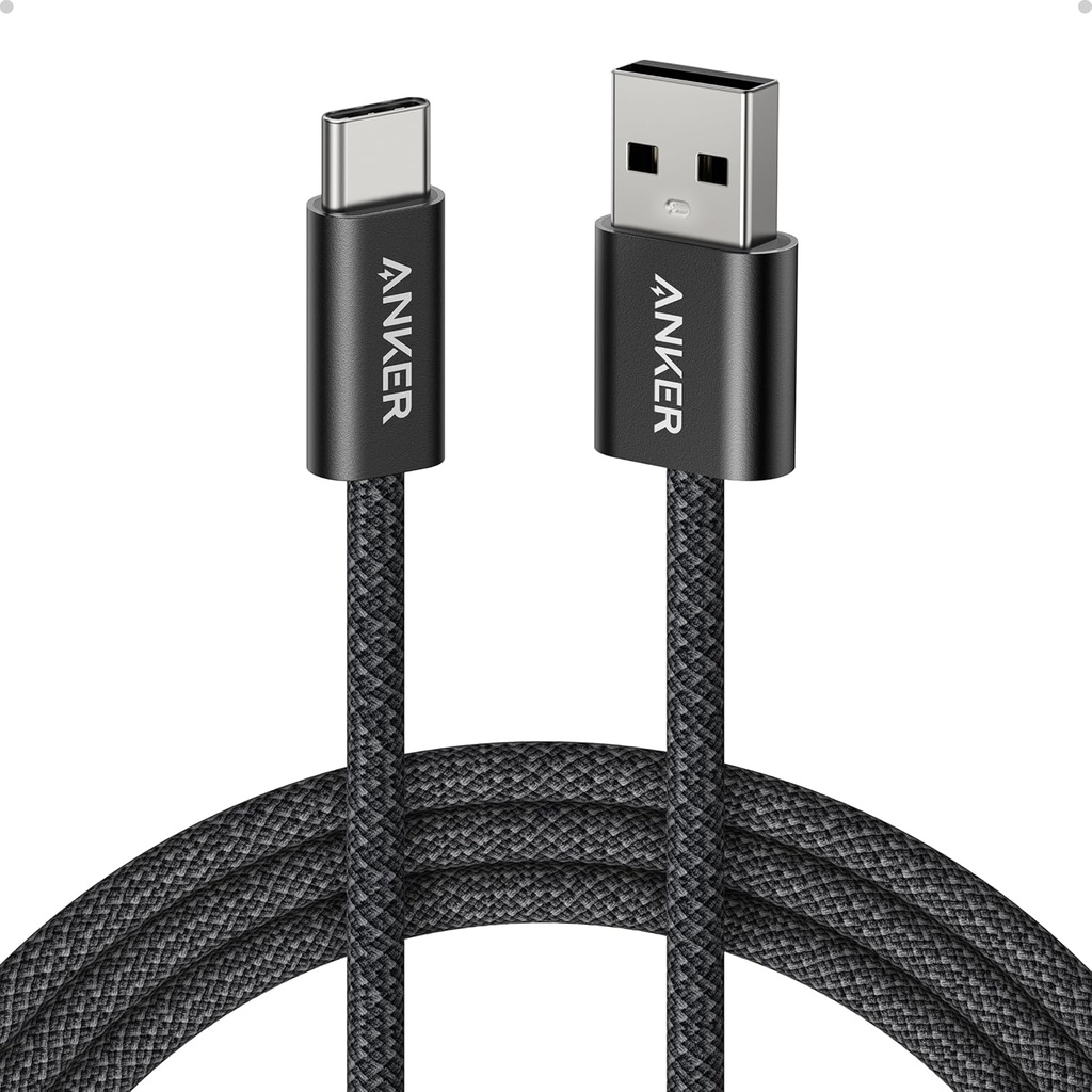 Anker Zolo USB-A to USB-C Cable for CarPlay (6 ft, Black) 