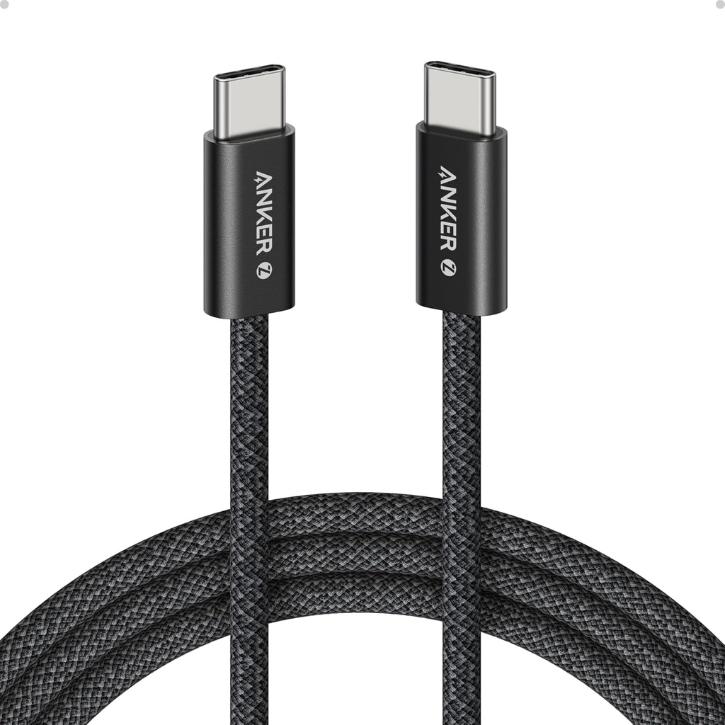 Anker Zolo USB C to USB C Cable, 240W Fast Charging Cable (6 ft, Black) 