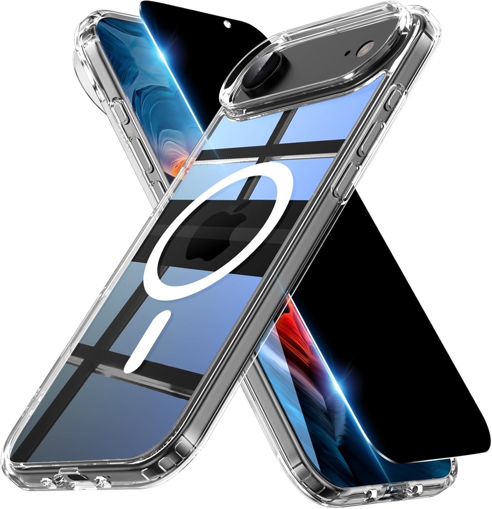 LWLFEKA Case iPhone 17 Air Clear Case with Privacy Screen Protector 