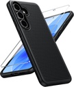 FNTCASE Case for Samsung Galaxy S25 FE, Shockproof Protective Non Slip | With Screen Protector. Black