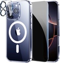 LWLFEKA iPhone 16 Pro Case with Privacy Screen Protectors & Full Camera Cover ( Clear )