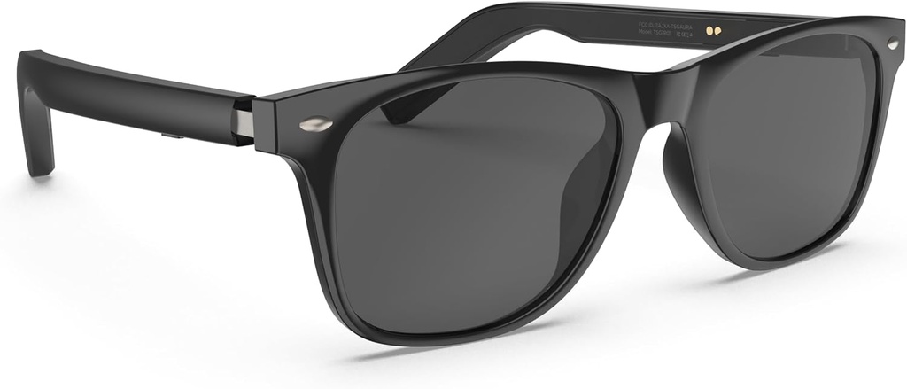 iTouch Aura Wearables Smart Glasses .(Black Retro-Squared/Sunglasses)
