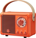 QFX RETRO RADIO RECHARGEABLE PORTABLE SPEAKER - RED 