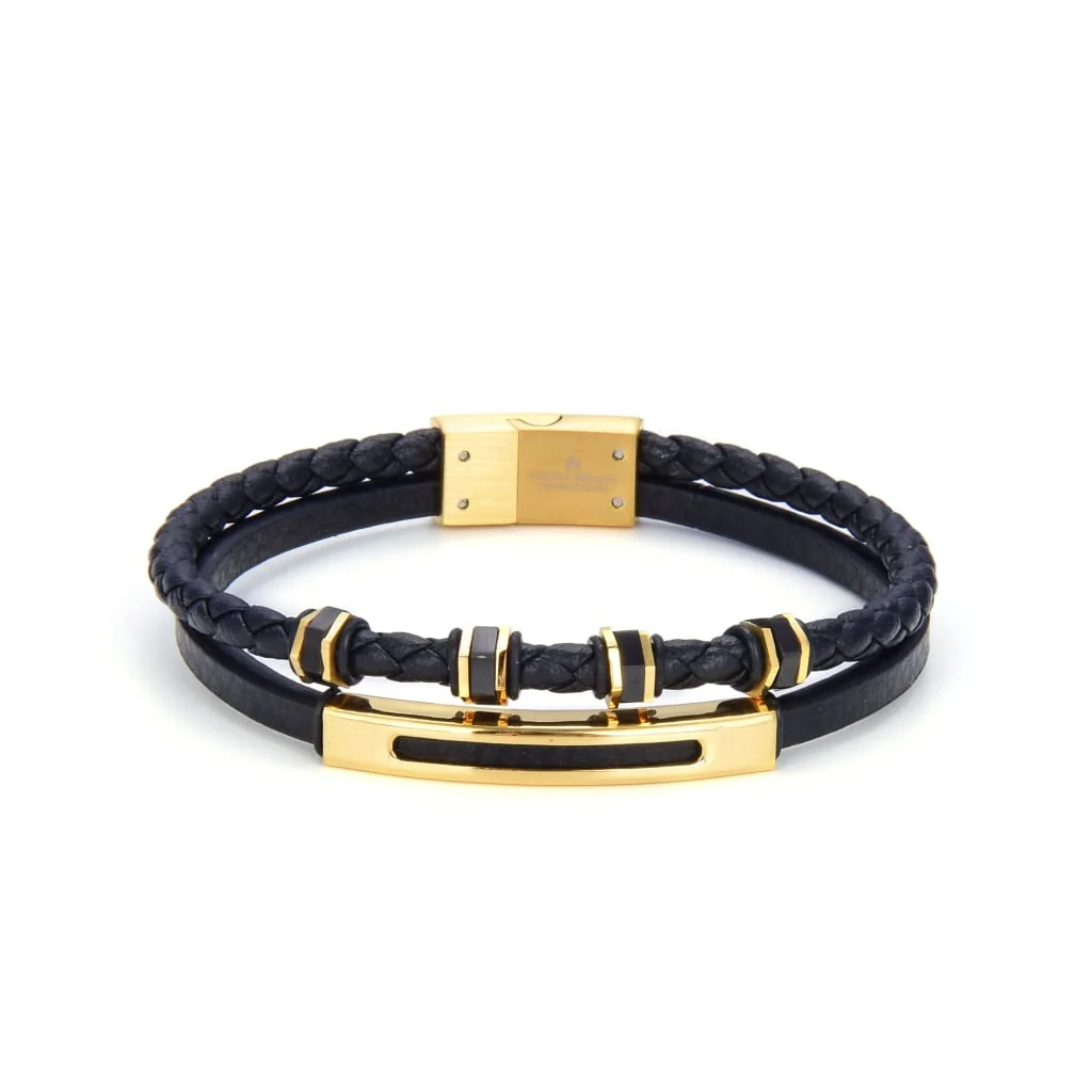 GIORGIO MILANO MEN Double-Strand Leather BRACELET 2055SGBK2