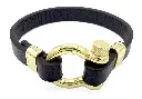 GIORGIO MILANO MEN Horseshoe Leather with Screw Lock Closure BRACELET 1538SG3