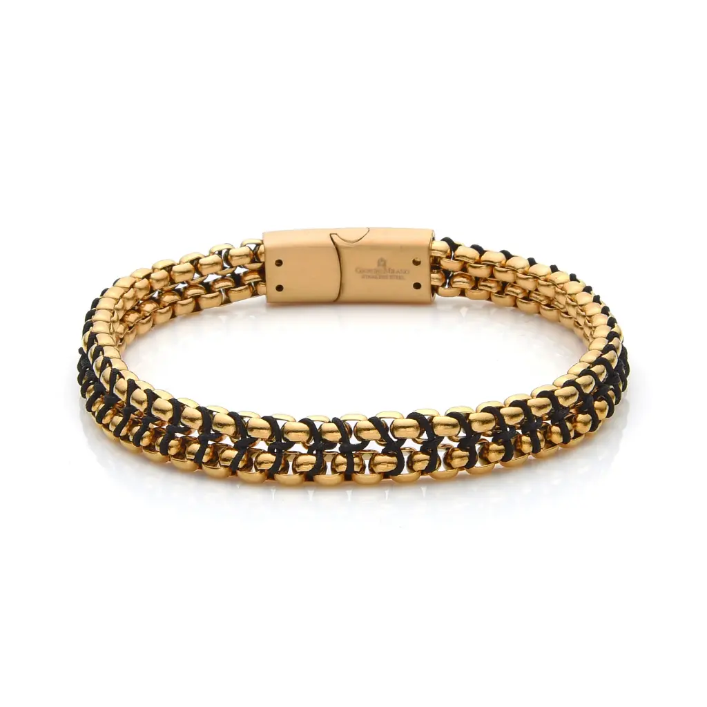 GIORGIO MILANO MEN Woven Stainless Steel Chain BRACELET 2080SGBK