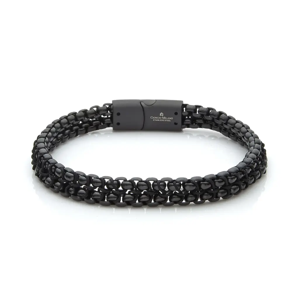 GIORGIO MILANO MEN Woven Stainless Steel Chain BRACELET 2080SBK