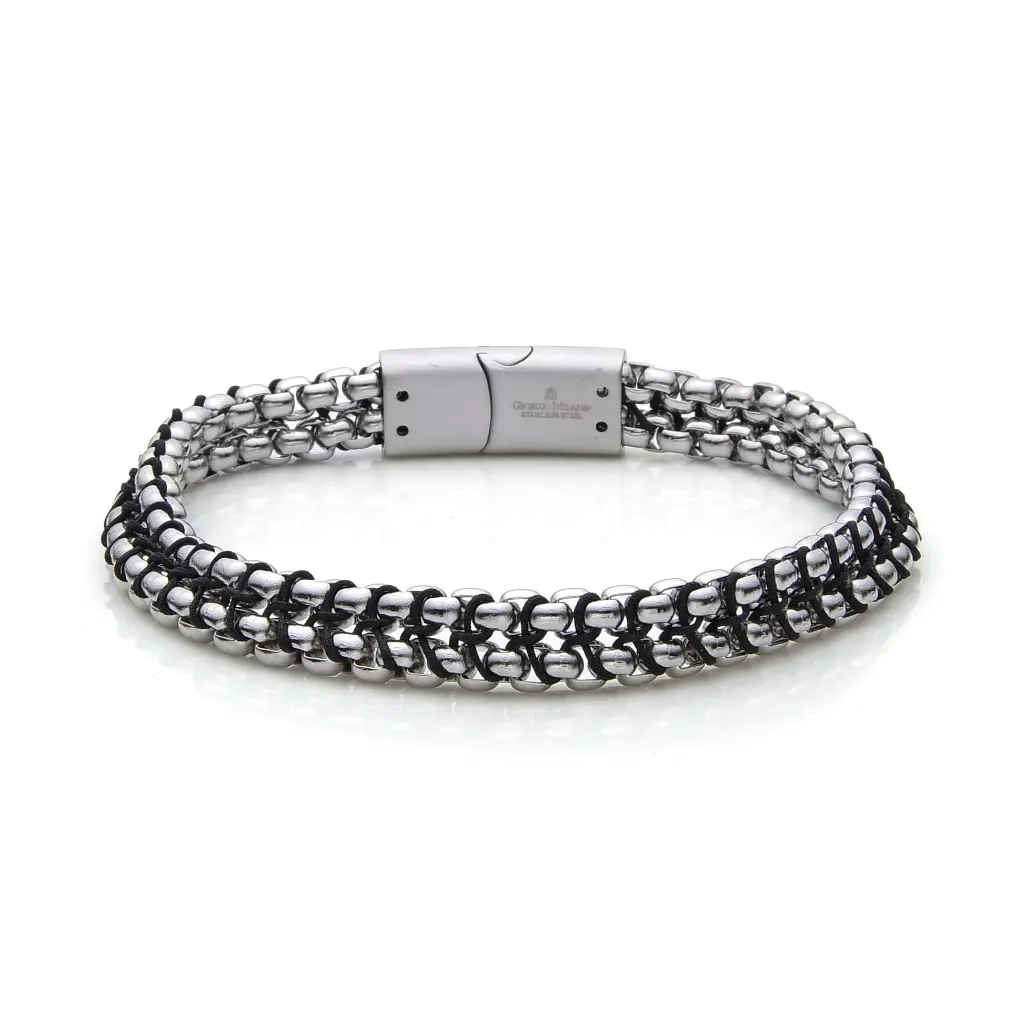 GIORGIO MILANO MEN Woven Stainless Steel Chain BRACELET 2080ST