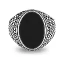 Nautica Brass Ring with Black stone