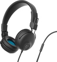 JLab Studio on-Ear Headphones , Tangle-Free Braided Cord, Foldable, Black