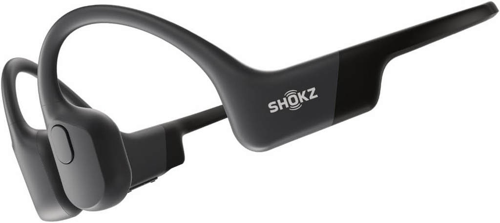 SHOKZ OpenRun Bone Conduction Open-Ear Bluetooth Sport Headphones, Black