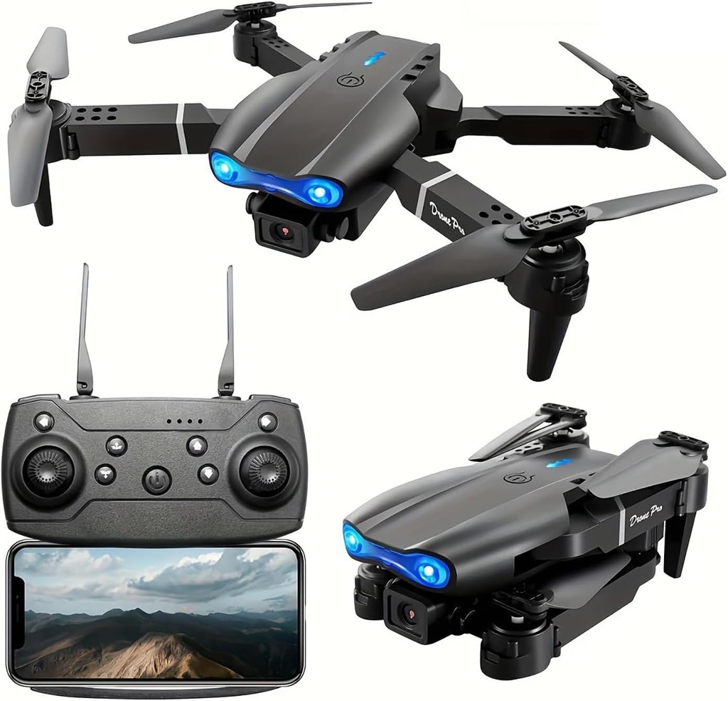 E99 Drone With Dual Camera, Foldable RC Quadcopter 