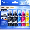 FASLVINK Compatible Ink Refill Bottles Replacement for Epson 502 Ink 5 Pack