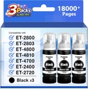 Starink Compatible Ink Refill Bottles Replacement for EPSON 522 Black Ink Bottles