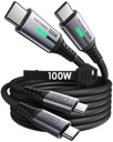 INIU USB C Cable, [6.6ft+6.6ft]2Pk 100W PD Fast Charging USB C to USB C Cable
