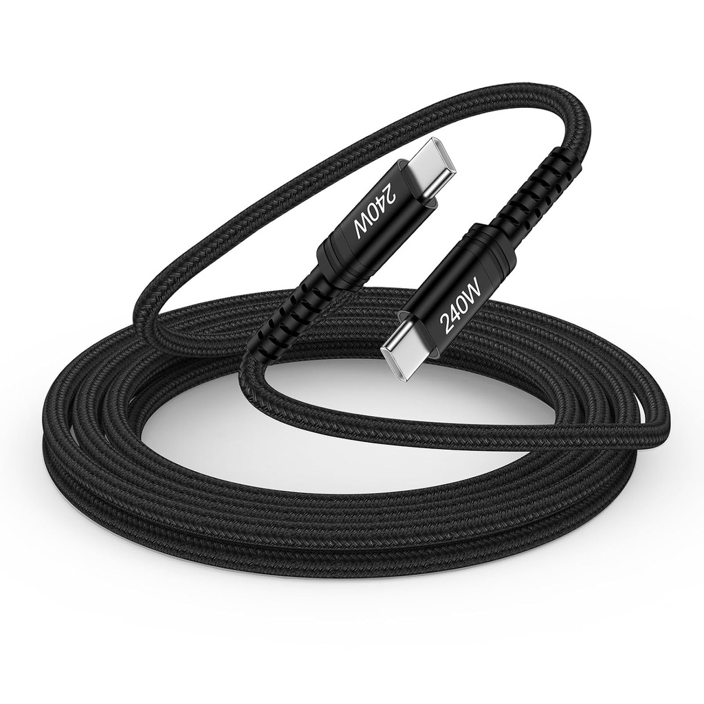 Samsung Charging Cable 10FT Super Fast Charging 240W USB-C Charge Cable (Black)
