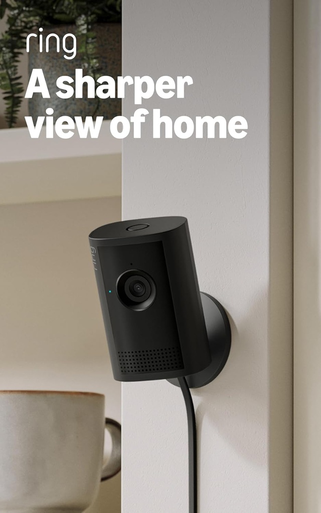 Ring Indoor Cam 2K (newest model)Night Vision, Black