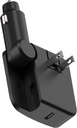 Scosche PowerVolt Travel30 2-in-1 Fast Travel Charging Station, Foldable Home Plug & Car Charger Adapter 