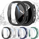 Landhoo for Samsung Galaxy Watch 8/9 40mm Screen Protector Case | Hard PC bumper + HD highly responsive touch tempered glass. anti-fog, Waterproof..