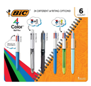 Bic 4-Color Retractable Ballpoint Pens, 6 pk. - Assorted Colors