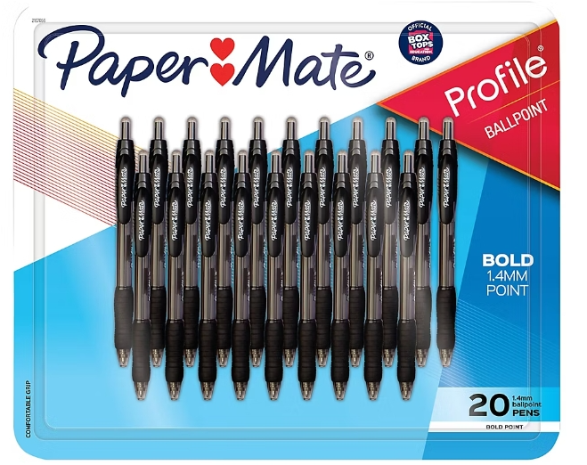Paper Mate Profile Pen 1.4MM Point , 20 pk. - Black
