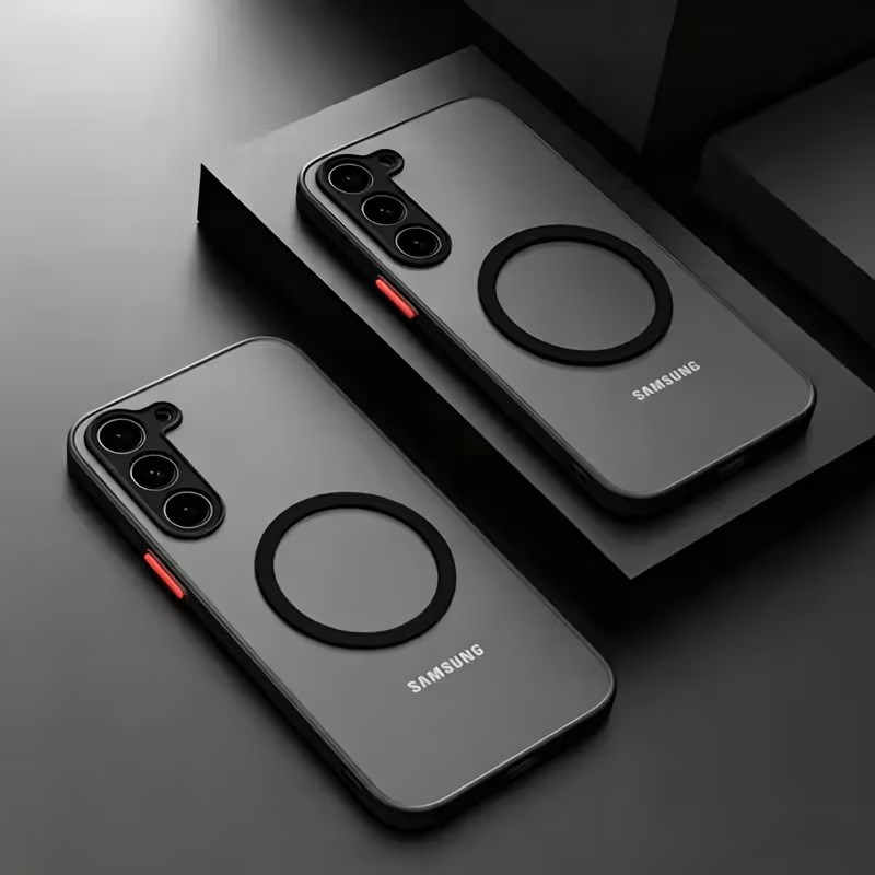 Luxury Matte Magnetic Phone Case, Shock Absorbing Hard Case Back -Samsung Galaxy S26 Ultra - Black