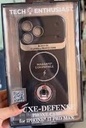 TECH ENTHUSIAST ULTRA PLATED PHONE CASE WITH BUILT IN CAMERA LENS PROTECTOR - IPHONE 17PROMAX - Black