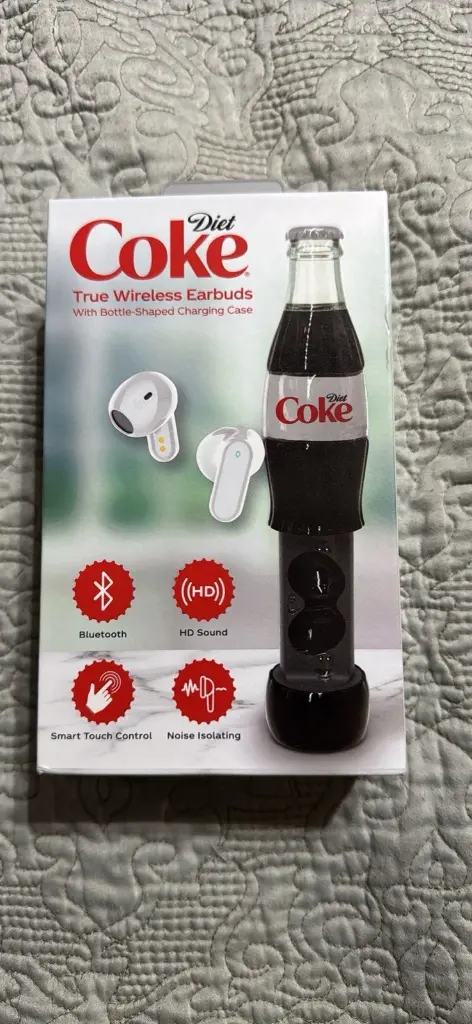 Coca-Cola True Wireless Earbuds with Bottle-shaped charging Case