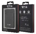 Tumi Card Holder Wallet Mag-safe Leather Magnetic Cards Holder -Black