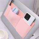 SILK&SAGE 3-Pocket Stick on Mouse Holder for Laptop - Pink