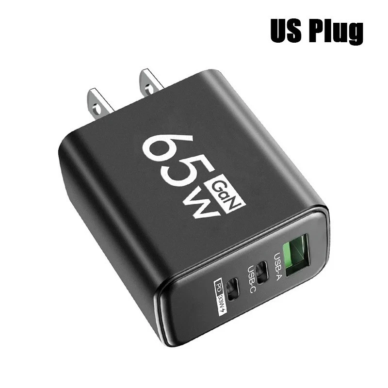 PRESS PLAY Gan Minimal Size Max Power wall charger 65W - Black