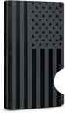 BrookStone american flag credit card holder with money clip