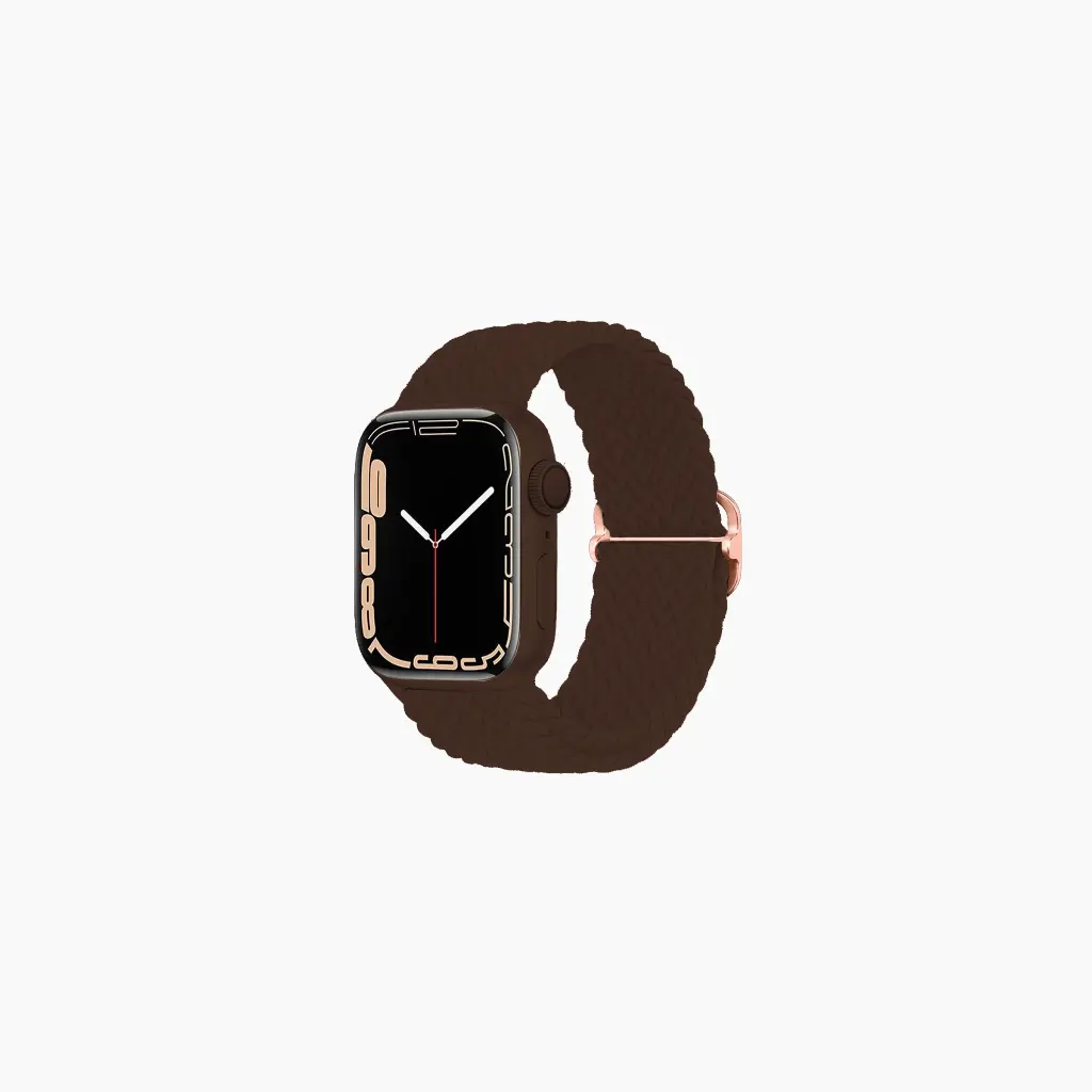 Artikl Braided Nylon Replacement Band Compatible with Apple Watch 38/40/41/42mm - Chocolate Brown