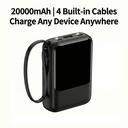 20000mAh Portable Power Bank, 20W Charging Portable Power Bank with LED Display - Black
