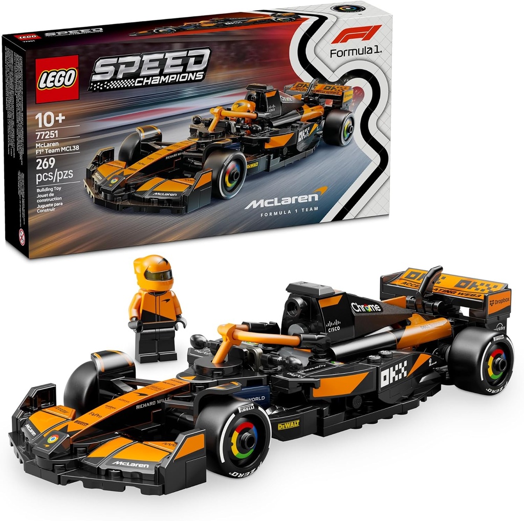 LEGO Speed Champions McLaren F1 Team MCL38 Race Car Toy  - 77251