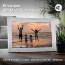  Brookstone 10 Inch Wi-Fi Digital Picture Frame with Video Playback - 32GB Smart Photo Frame, Touchscreen Display, Clock, Calendar, Weather Forecast,...