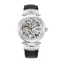Giorgio Milano Men Stainless steel Round case ,Skeleton Automatic Movt black leather 226ST22  GILDO