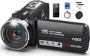 Peryoua 4K HD 80MP Camcorder Video Camera 18X Digital Zoom 3.0 IPS Screen Vlogging Camera