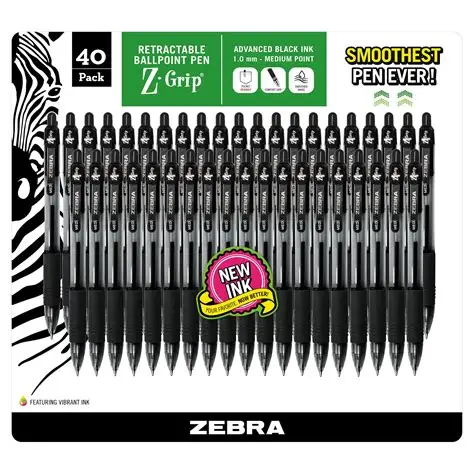 Z-GRIP RETRACTABLE 1.0MM BALLPOINT 40PACK PEN
