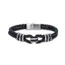 GIORGIO MILANO MEN Double Braided Leather BRACELET 2066STBK02