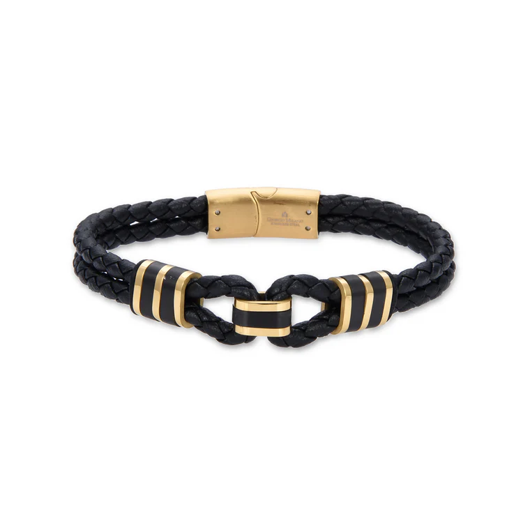 GIORGIO MILANO MEN Double Braided Leather BRACELET 2066SGBK02