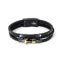 GIORGIO MILANO MEN Anchor Accent Triple-Strand Leather BRACELET 1685SGBK2
