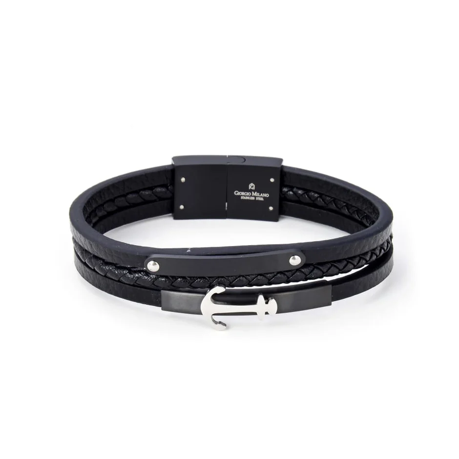 GIORGIO MILANO MEN Anchor Accent Triple-Strand BRACELET 1685STBK2