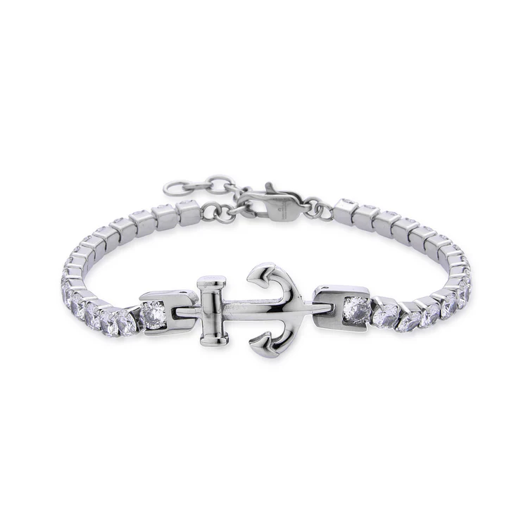 GIORGIO MILANO MEN Anchor Tennis Stainless Steel BRACELET 2088STCL