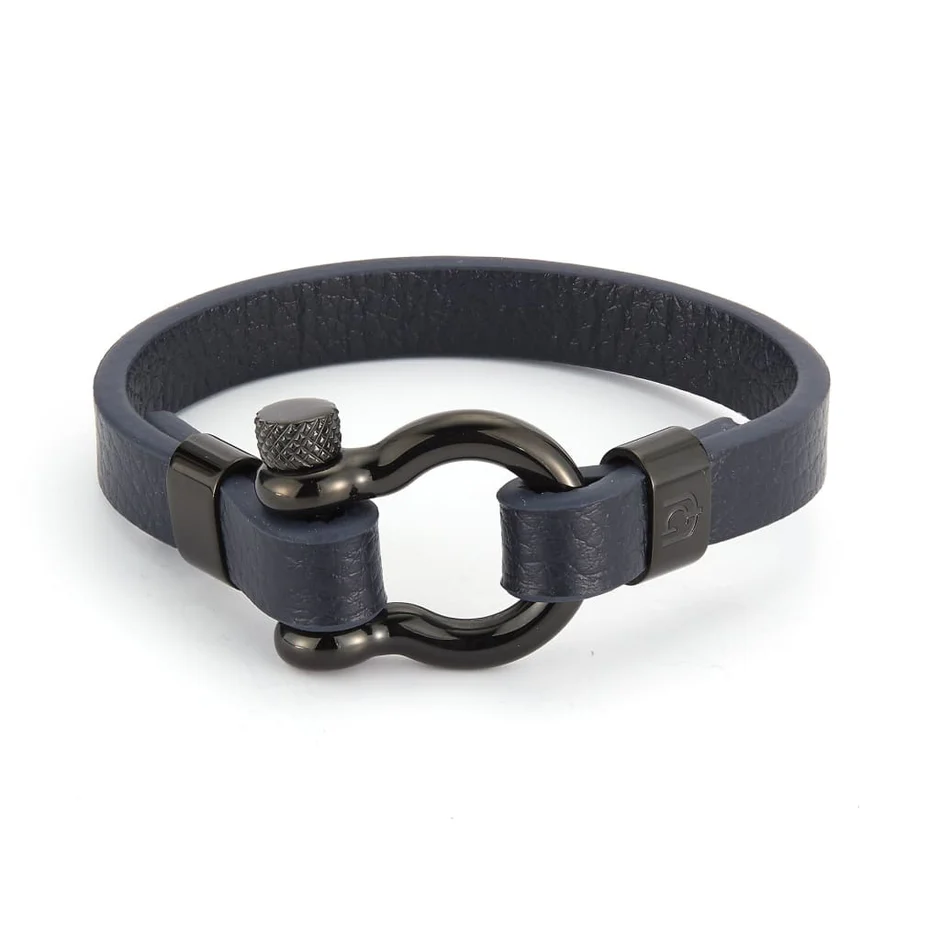 GIORGIO MILANO MEN Horseshoe Leather with Screw Lock Closure BRACELET 1538ST2