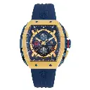 Giorgio Milano Men Gold and Blue Watch Chrono with date BLUE rubber strap 233SGBL421 MAESTRO