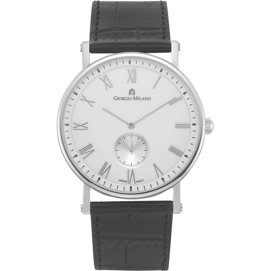 Giorgio Milano round Gold case with White dial Black LEATHER band 856SG012 ESPIRITO 